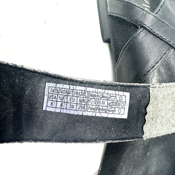 Vionic Size 8 Sandals Black Silver Flat Strappy Adjustable‎ Width Summer Beach - Picture 7 of 9